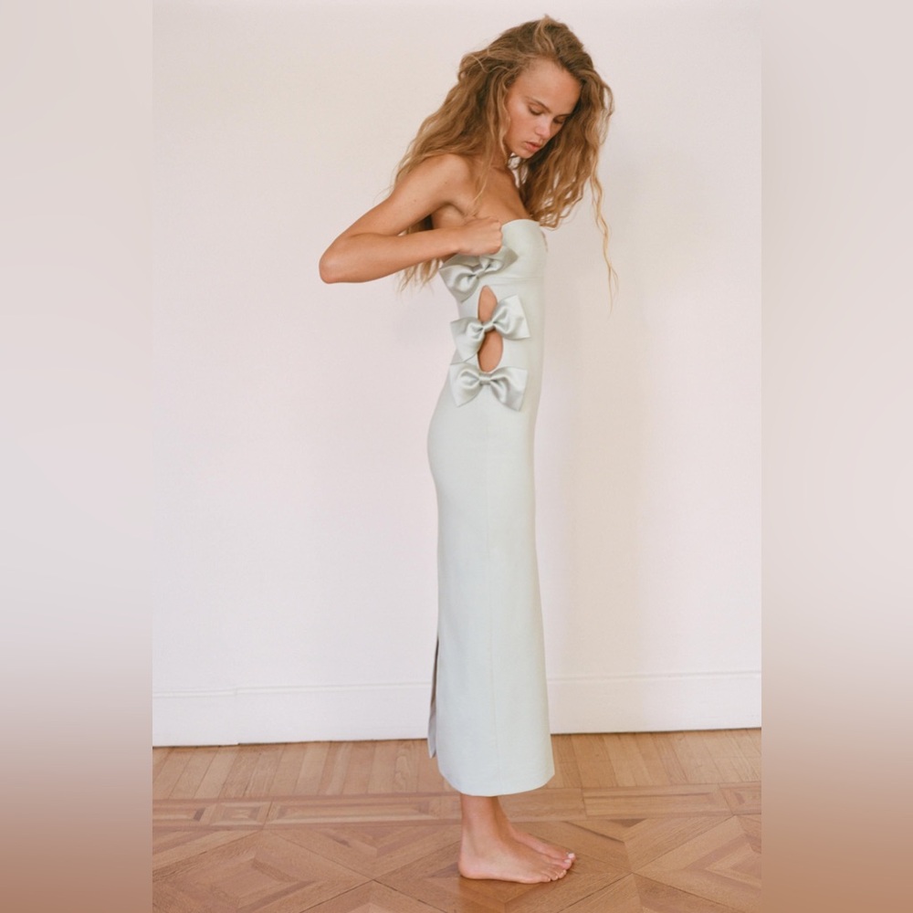 Zara Light Blue Midi Dress